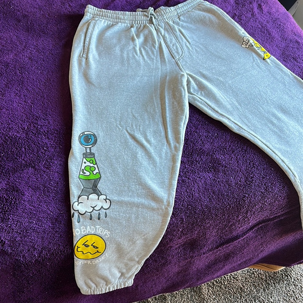 Vans Gray Sweatpants with Graphic Accents